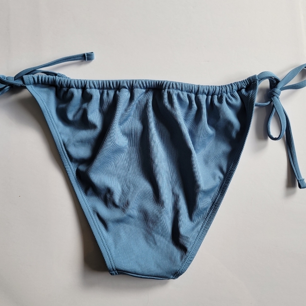 Blue Shade & Shore Ribbed Bikini Bottom. - Picture 2 of 6